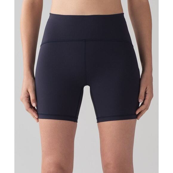Lululemon Midnight Navy Train Times Short 6" Full-On Luxtreme Biker Size 4 - Picture 1 of 9